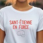 T-Shirt Blanc Saint-Étienne en force Pour femme-2