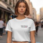 T-Shirt Blanc Saint-Étienne mon amour Pour femme-2