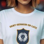 T-Shirt Blanc Saint-Germain-en-Laye blason Pour femme-2