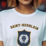 T-Shirt Blanc Saint-Herblain blason Pour femme-2