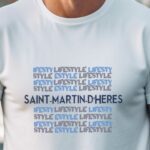 T-Shirt Blanc Saint-Martin-d'Hères lifestyle Pour homme-1