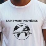 T-Shirt Blanc Saint-Martin-d'Hères unique au monde Pour homme-2