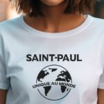 T-Shirt Blanc Saint-Paul unique au monde Pour femme-1