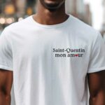 T-Shirt Blanc Saint-Quentin mon amour Pour homme-1