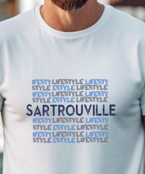 T-Shirt Blanc Sartrouville lifestyle Pour homme-1
