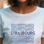 T-Shirt Blanc Strasbourg lifestyle Pour femme-1