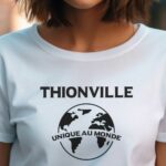 T-Shirt Blanc Thionville unique au monde Pour femme-1