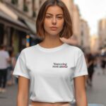 T-Shirt Blanc Tourcoing mon amour Pour femme-2