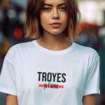 T-Shirt Blanc Troyes je t'aime Pour femme-1