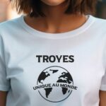 T-Shirt Blanc Troyes unique au monde Pour femme-1