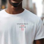 T-Shirt Blanc Un jour j'irai à Albi avec toi Pour homme-2