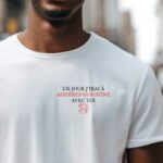 T-Shirt Blanc Un jour j'irai à Asnières-sur-Seine avec toi Pour homme-2