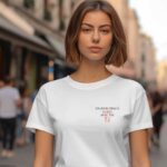 T-Shirt Blanc Un jour j'irai à Paris avec toi Pour femme-2