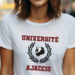 T-Shirt Blanc Université Ajaccio Pour femme-1