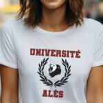 T-Shirt Blanc Université Alès Pour femme-1