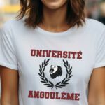 T-Shirt Blanc Université Angoulême Pour femme-1