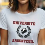 T-Shirt Blanc Université Argenteuil Pour femme-1