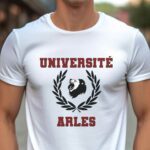 T-Shirt Blanc Université Arles Pour homme-1