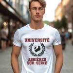 T-Shirt Blanc Université Asnières-sur-Seine Pour homme-2