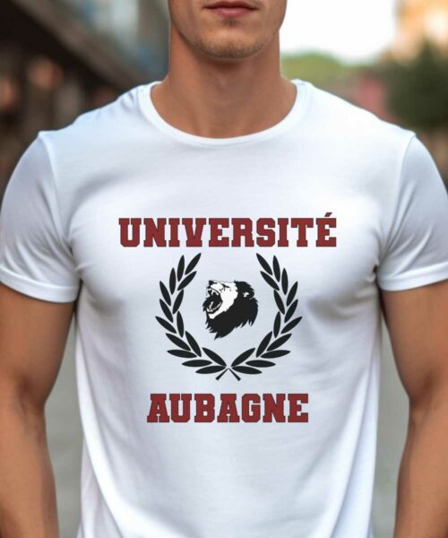 T-Shirt Blanc Université Aubagne Pour homme-1