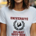 T-Shirt Blanc Université Aulnay-sous-Bois Pour femme-1