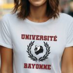 T-Shirt Blanc Université Bayonne Pour femme-1