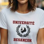 T-Shirt Blanc Université Besançon Pour femme-1