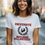 T-Shirt Blanc Université Boulogne-Billancourt Pour femme-2