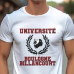 T-Shirt Blanc Université Boulogne-Billancourt Pour homme-1