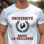 T-Shirt Blanc Université Brive-la-Gaillarde Pour homme-1