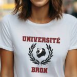 T-Shirt Blanc Université Bron Pour femme-1