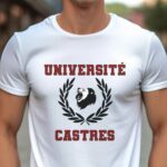 T-Shirt Blanc Université Castres Pour homme-1