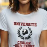 T-Shirt Blanc Université Chalon-sur-Saône Pour femme-1