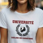T-Shirt Blanc Université Châlons-en-Champagne Pour femme-1