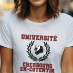 T-Shirt Blanc Université Cherbourg-en-Cotentin Pour femme-1