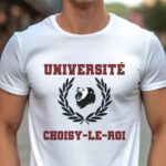 T-Shirt Blanc Université Choisy-le-Roi Pour homme-1