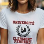 T-Shirt Blanc Université Clermont-Ferrand Pour femme-1