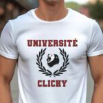 T-Shirt Blanc Université Clichy Pour homme-1