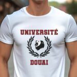 T-Shirt Blanc Université Douai Pour homme-1