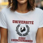 T-Shirt Blanc Université Évry-Courcouronnes Pour femme-1