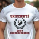 T-Shirt Blanc Université Évry-Courcouronnes Pour homme-1