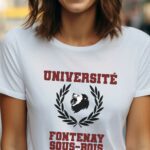 T-Shirt Blanc Université Fontenay-sous-Bois Pour femme-1