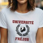 T-Shirt Blanc Université Fréjus Pour femme-1