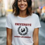 T-Shirt Blanc Université Garges-lès-Gonesse Pour femme-2