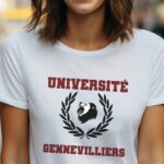 T-Shirt Blanc Université Gennevilliers Pour femme-1