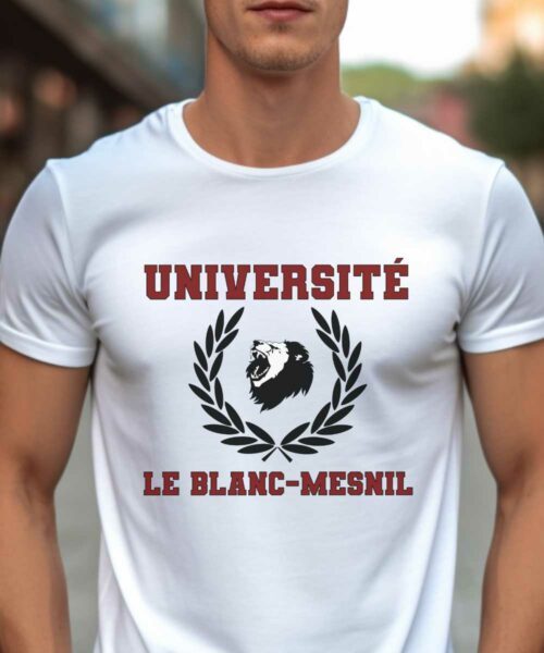 T-Shirt Blanc Université Le Blanc-Mesnil Pour homme-1