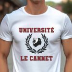 T-Shirt Blanc Université Le Cannet Pour homme-1