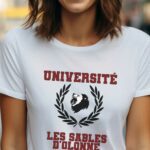 T-Shirt Blanc Université Les Sables-d'Olonne Pour femme-1