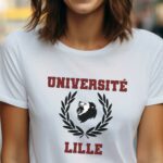 T-Shirt Blanc Université Lille Pour femme-1