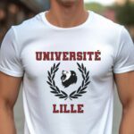 T-Shirt Blanc Université Lille Pour homme-1